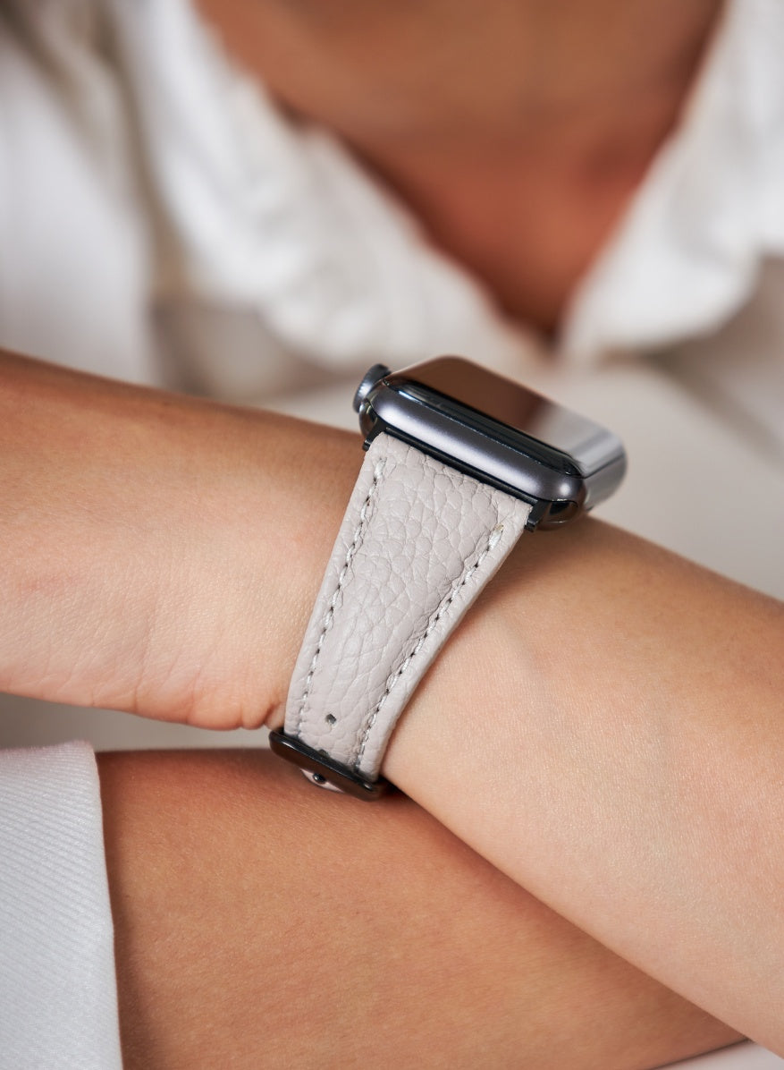Apple Watch Kamhis Leather Women Strap - Beige