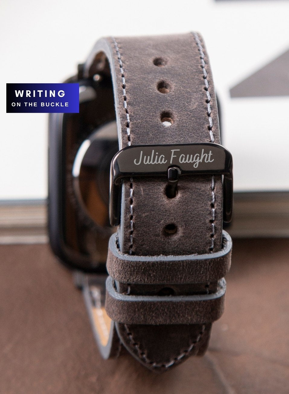 Apple Watch Crazy Leather Strap - Gray