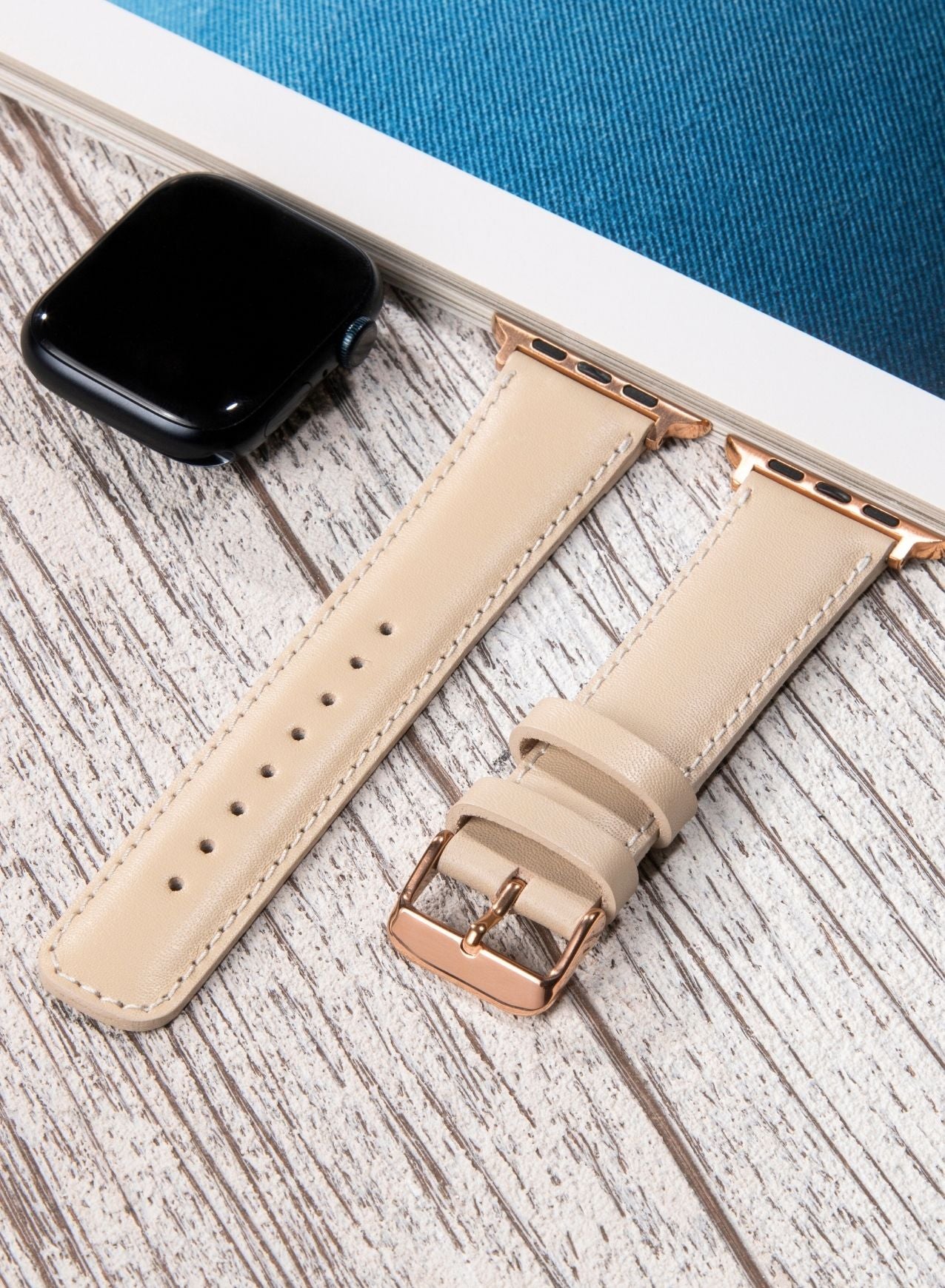 Apple Watch Fullup Leather Strap - Beige