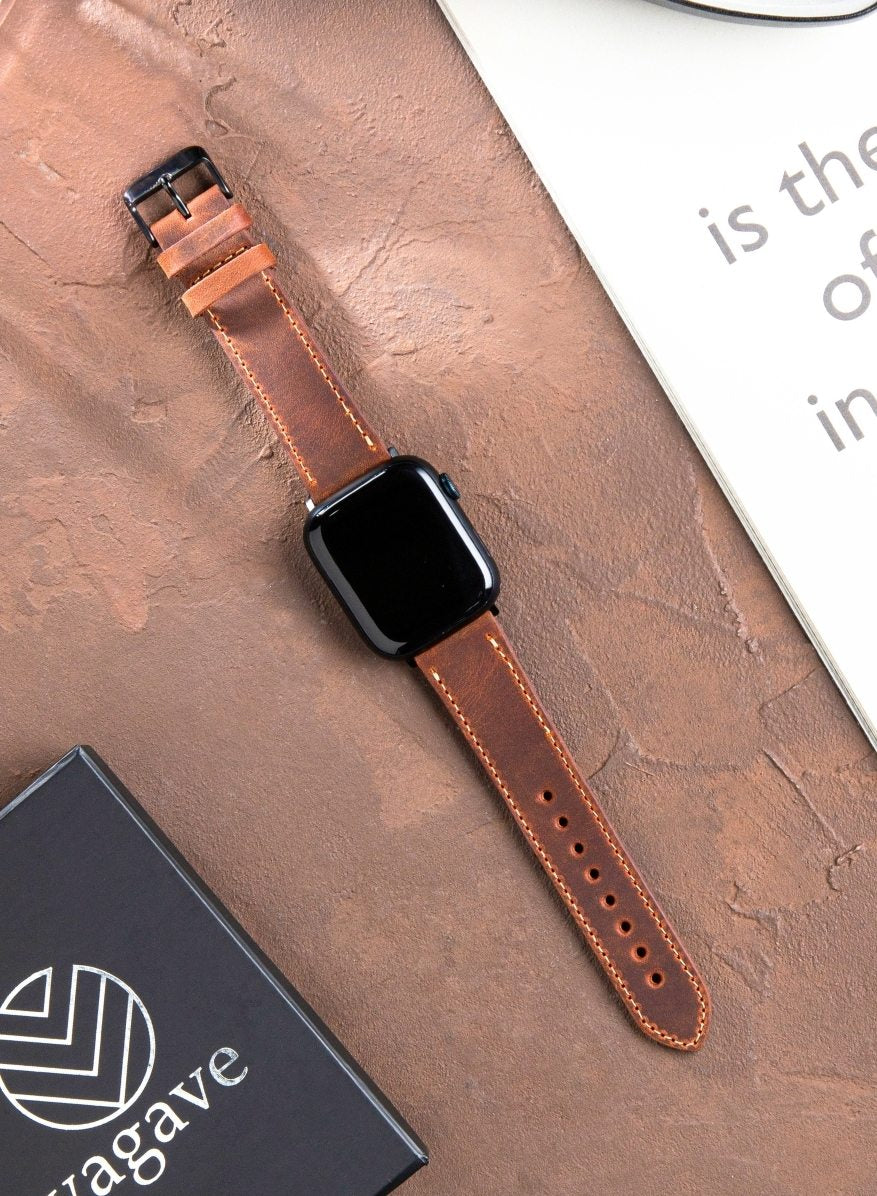 Apple Watch Crazy Leather Strap - Tan