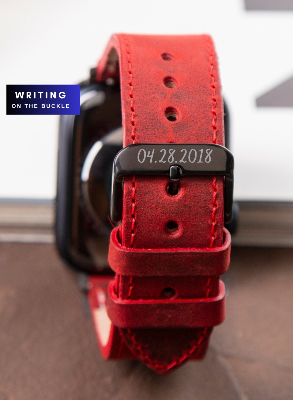Apple Watch Crazy Leather Strap - Red