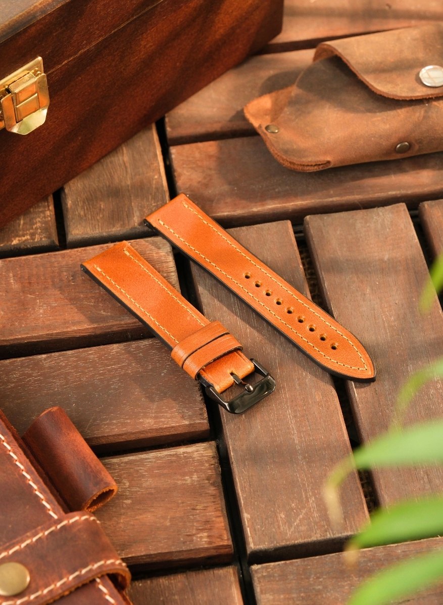 Classic Watch Buttero Leather Strap - Camel