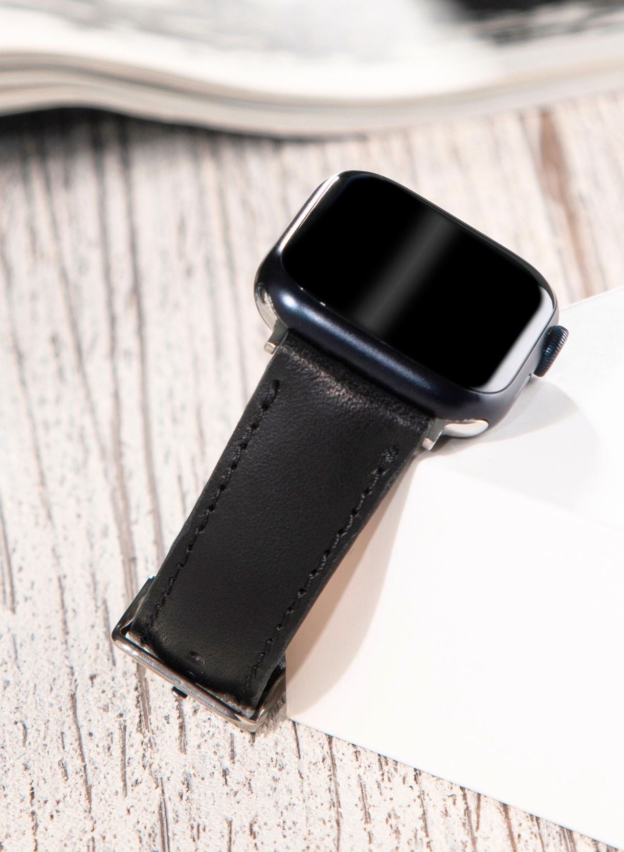 Apple Watch Fullup Leather Strap - Black