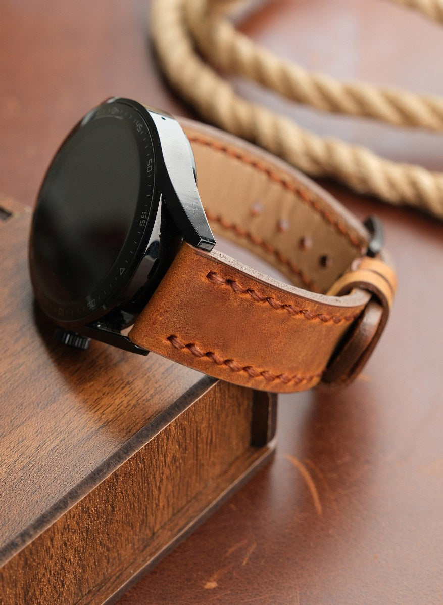 Garmin Watch Berdik Leather Strap - Camel