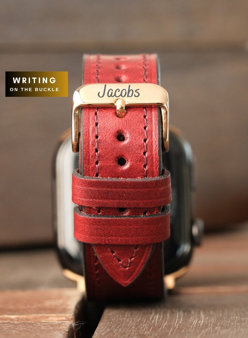 Apple Watch Buttero Leather Strap - Burgundy