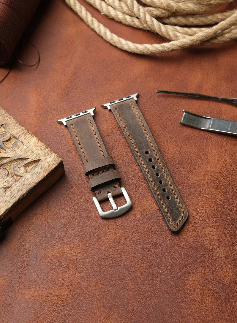 Apple Watch Berdik Leather Strap - Brown