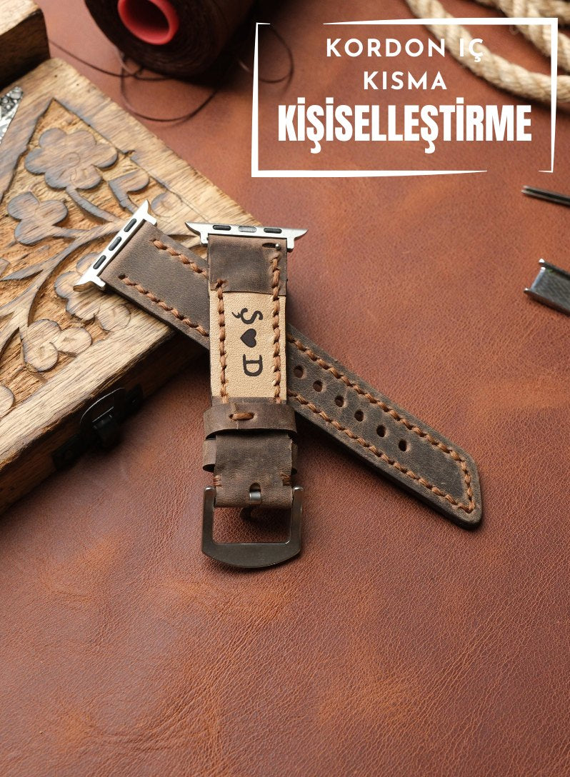 Apple Watch Berdik Leather Strap - Brown