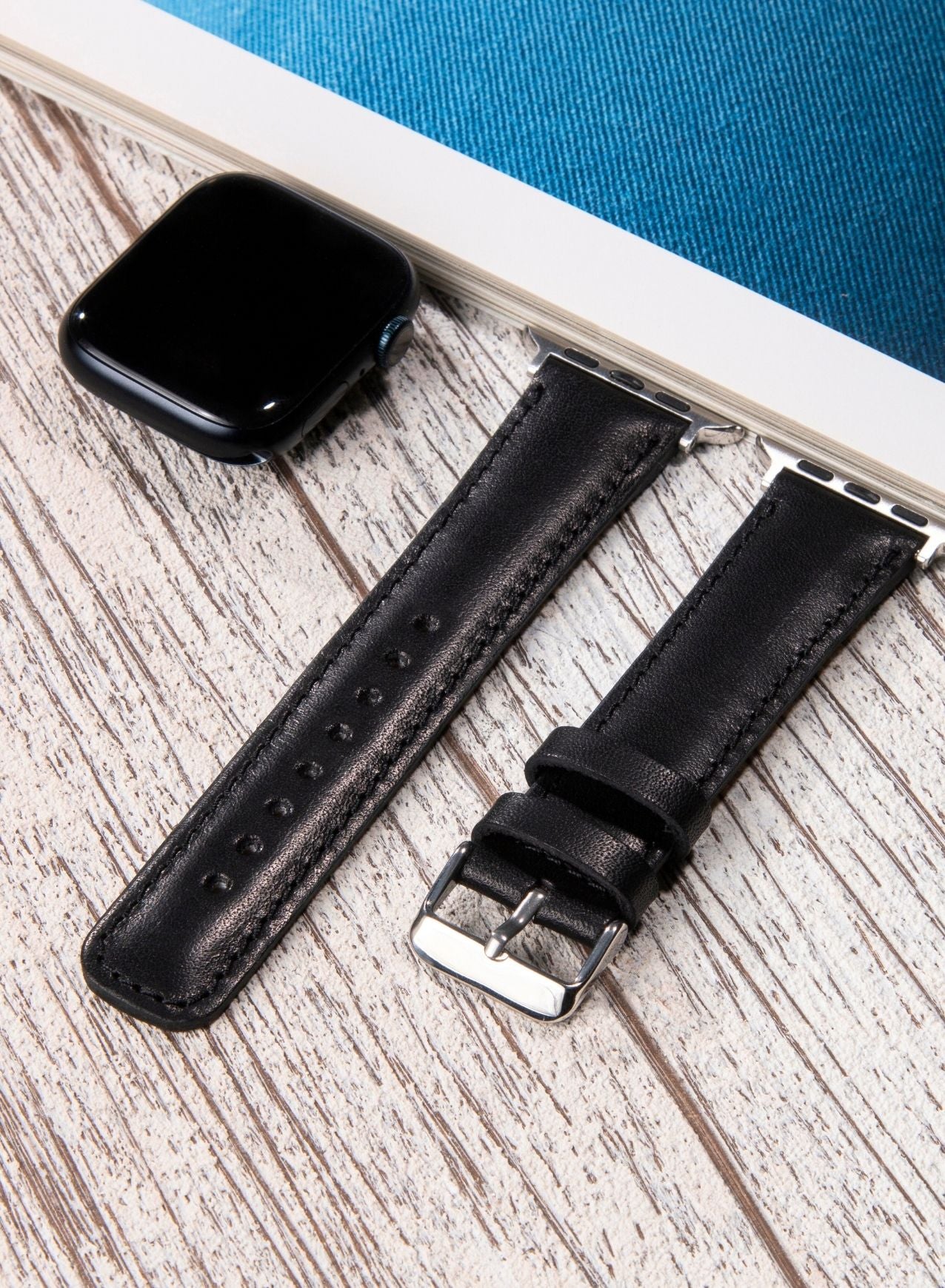 Apple Watch Fullup Leather Strap - Black