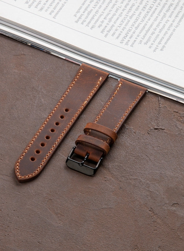 Garmin Watch Crazy Leather Strap - Tan