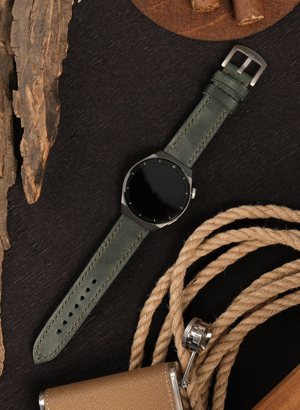 Samsung Watch Tiana Leather Strap - Green