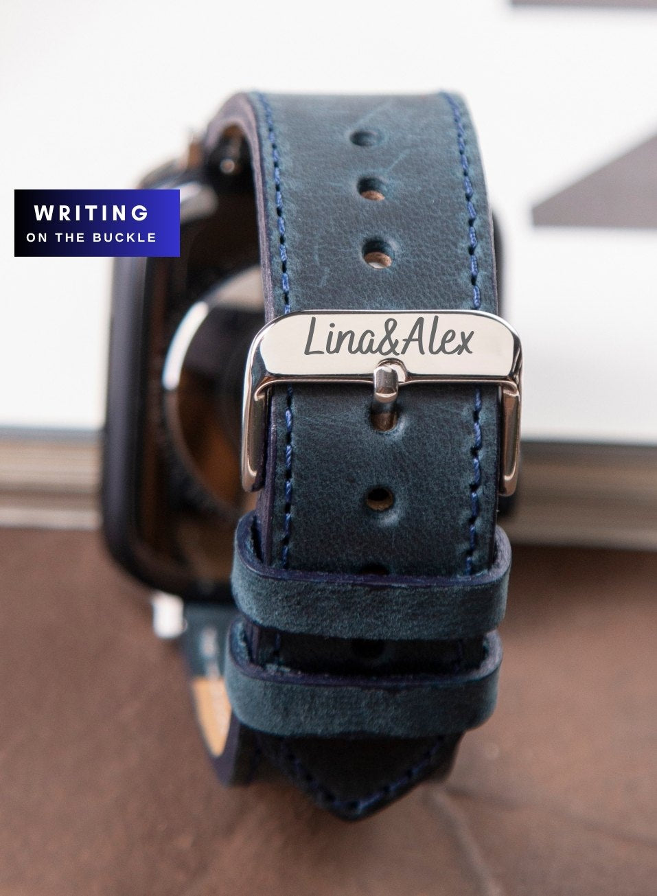 Apple Watch Crazy Leather Strap - Blue