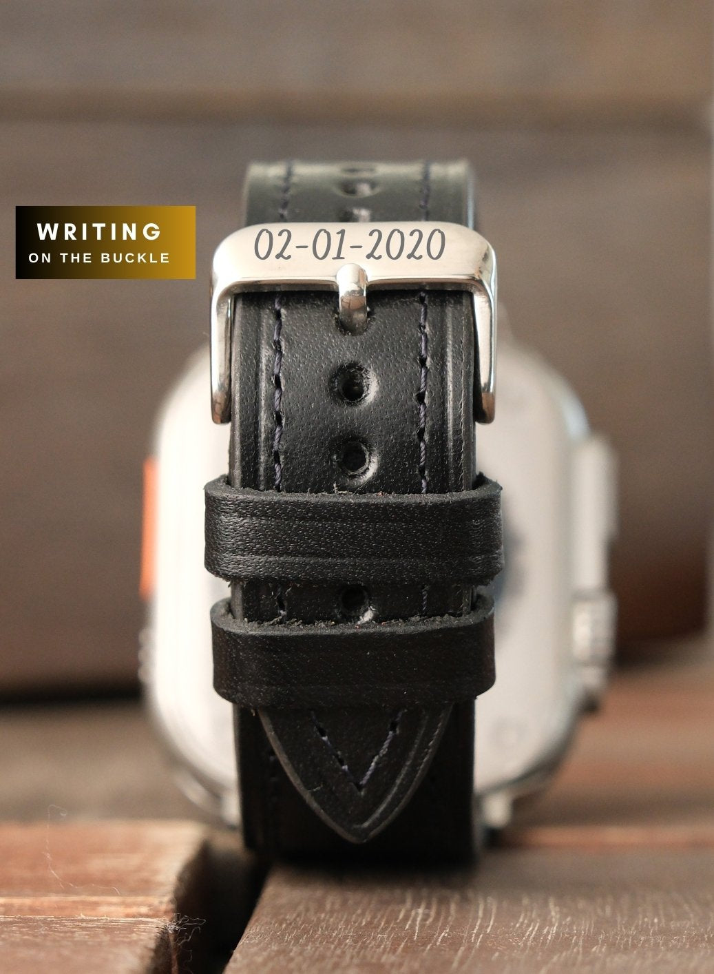 Apple Watch Buttero Leather Strap - Black