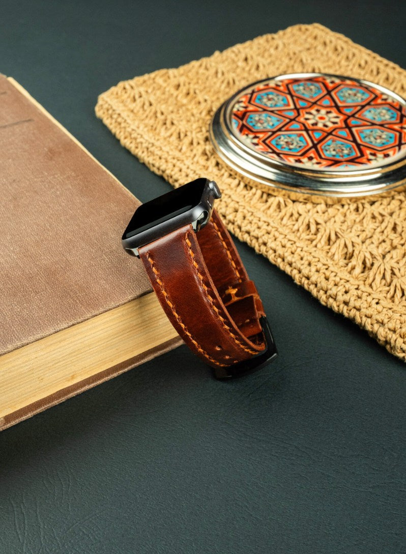 Apple Watch Zuvart Leather Strap - Brown