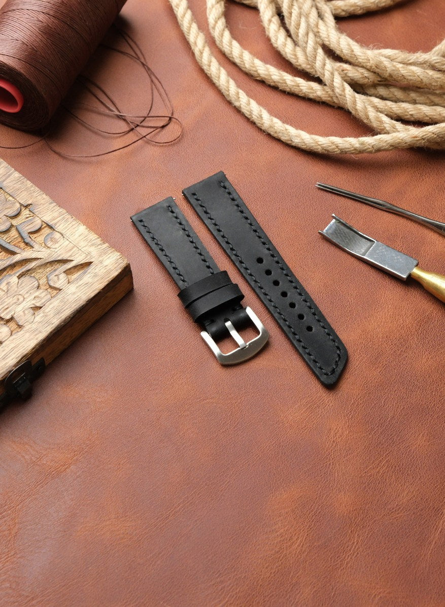 Samsung Watch Berdik Leather Strap - Black