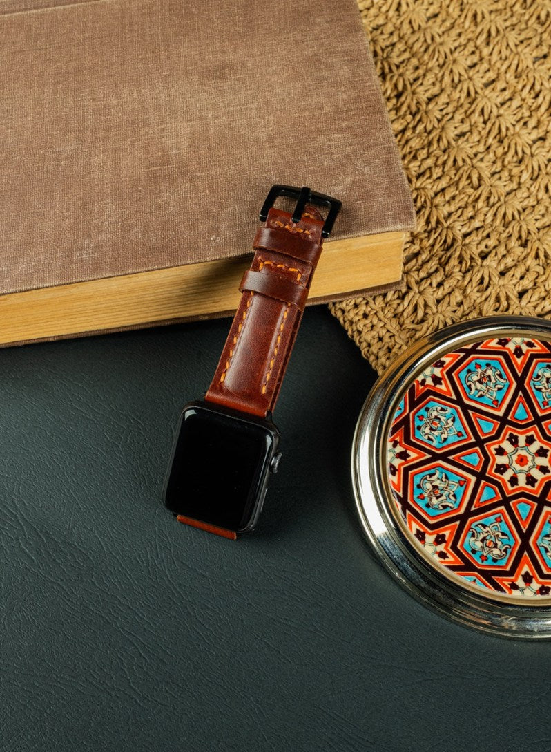 Apple Watch Zuvart Leather Strap - Brown