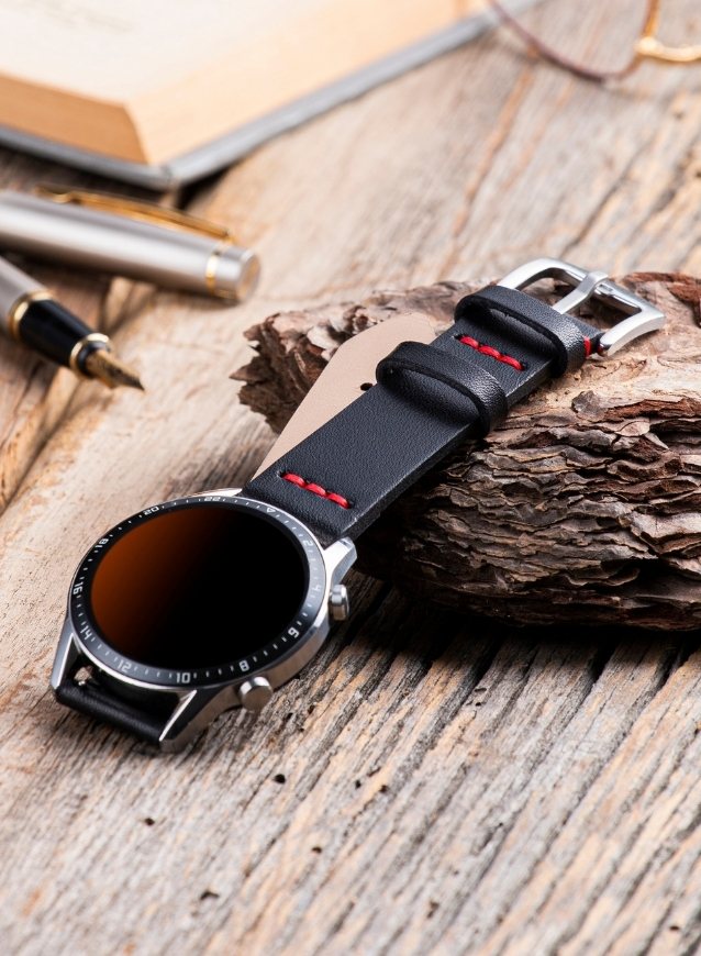 Garmin Watch Musap Leather Strap - Black
