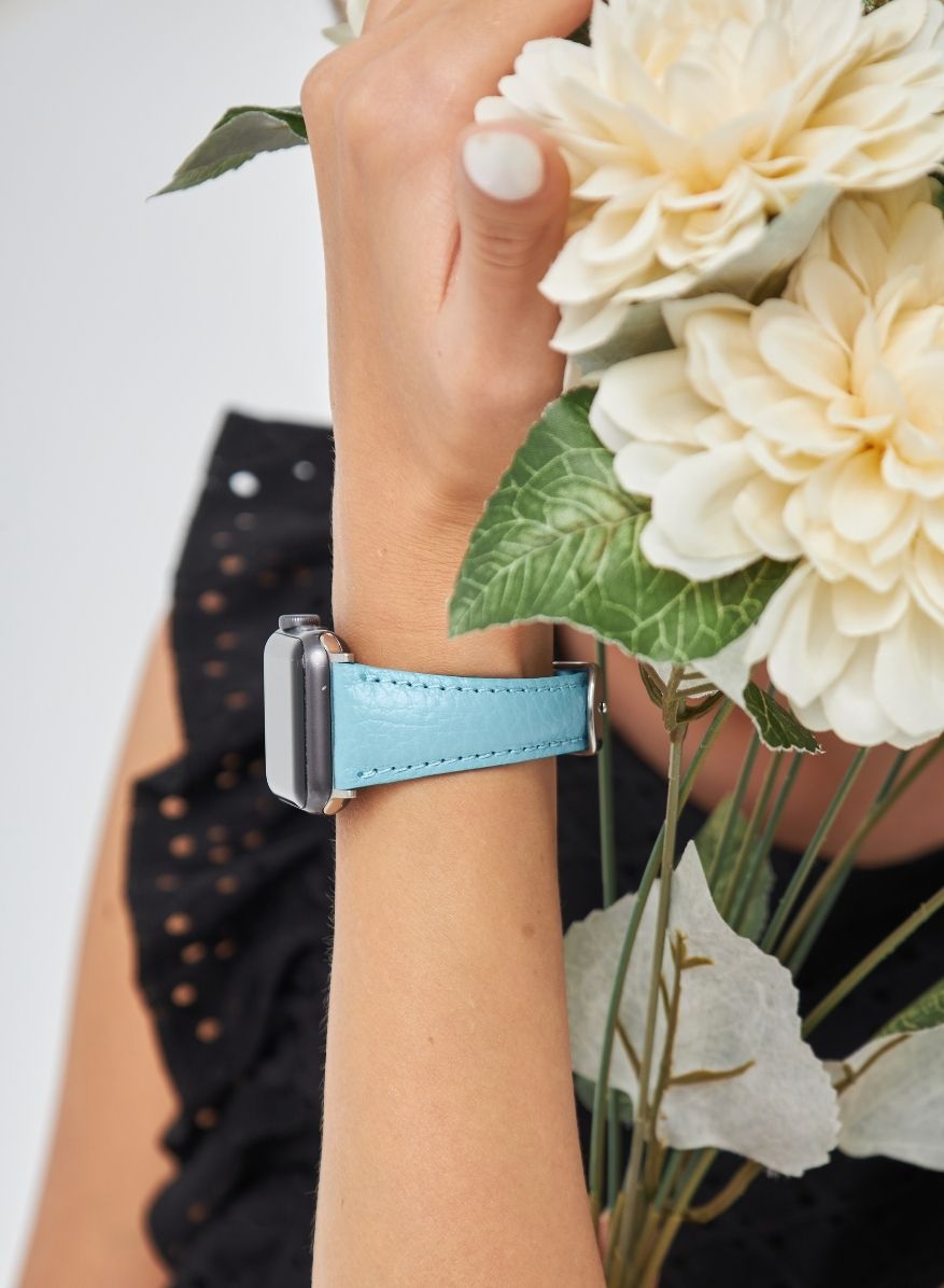 Apple Watch Pupi Leather Women Strap - Blue