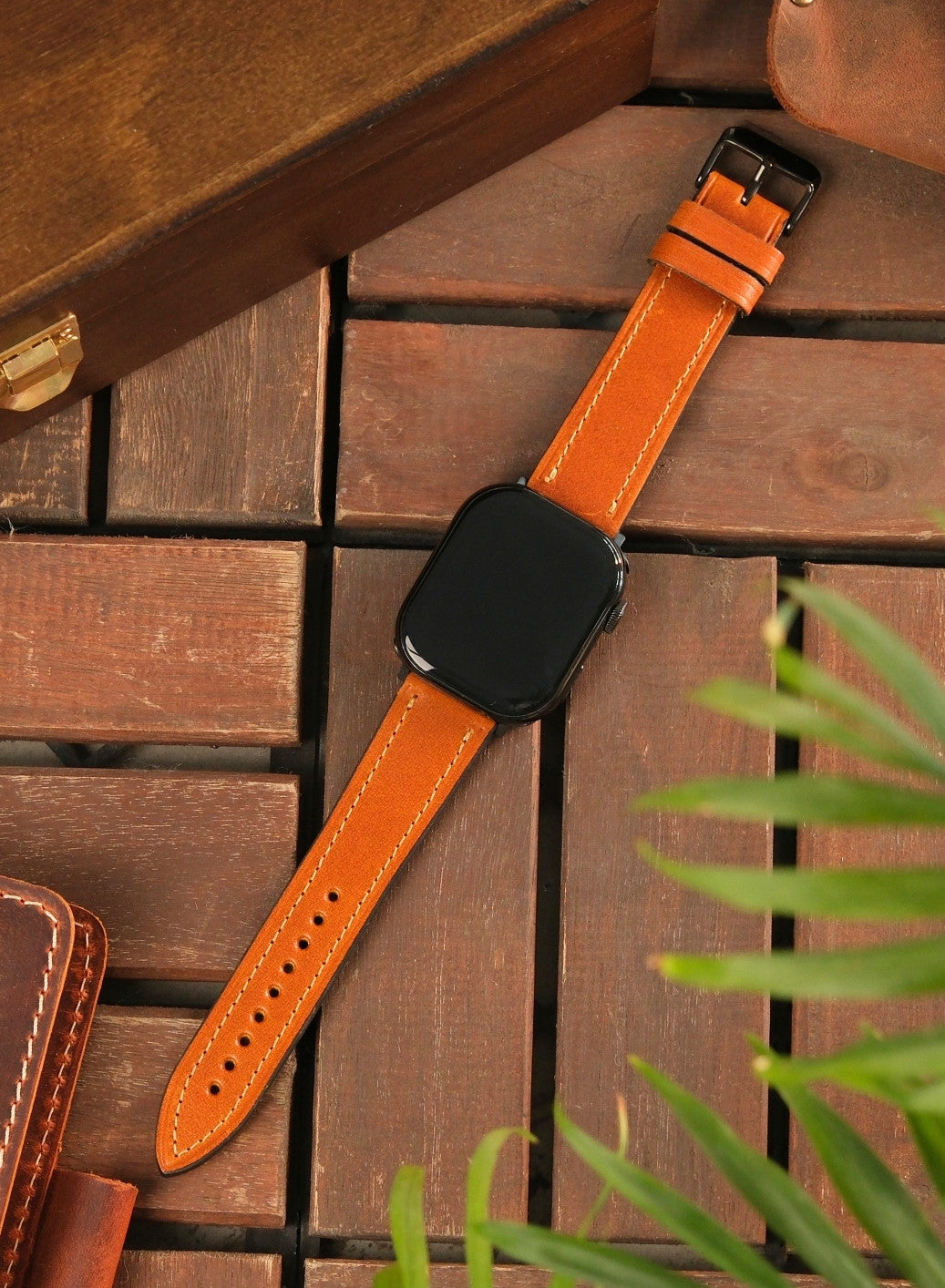 Apple Watch Buttero Leather Strap - Camel