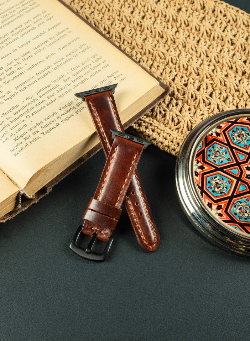 Apple Watch Zuvart Leather Strap - Brown
