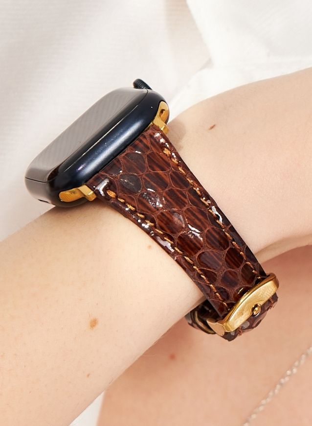 Apple Watch Crop Women Leather Strap - Brown