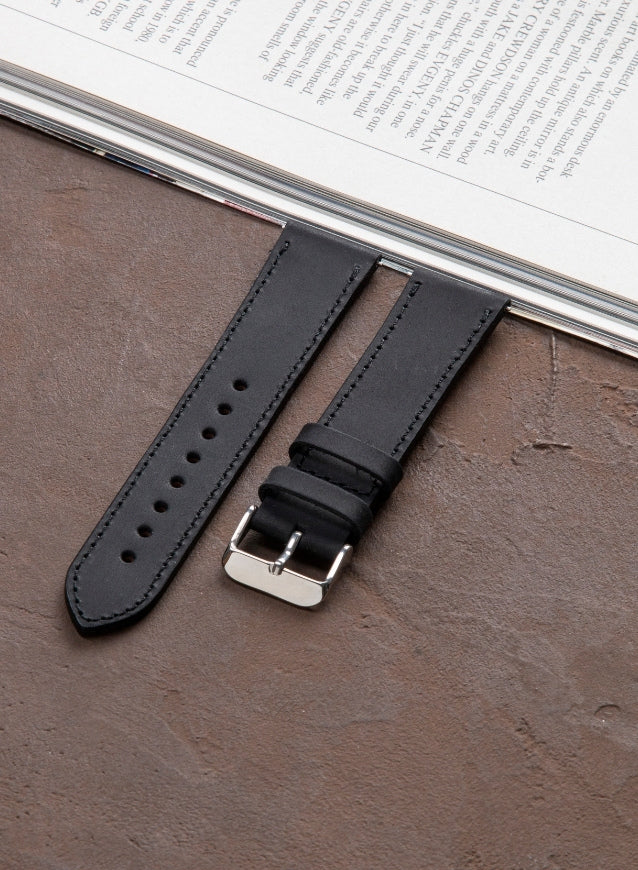 Garmin Watch Crazy Leather Strap - Black