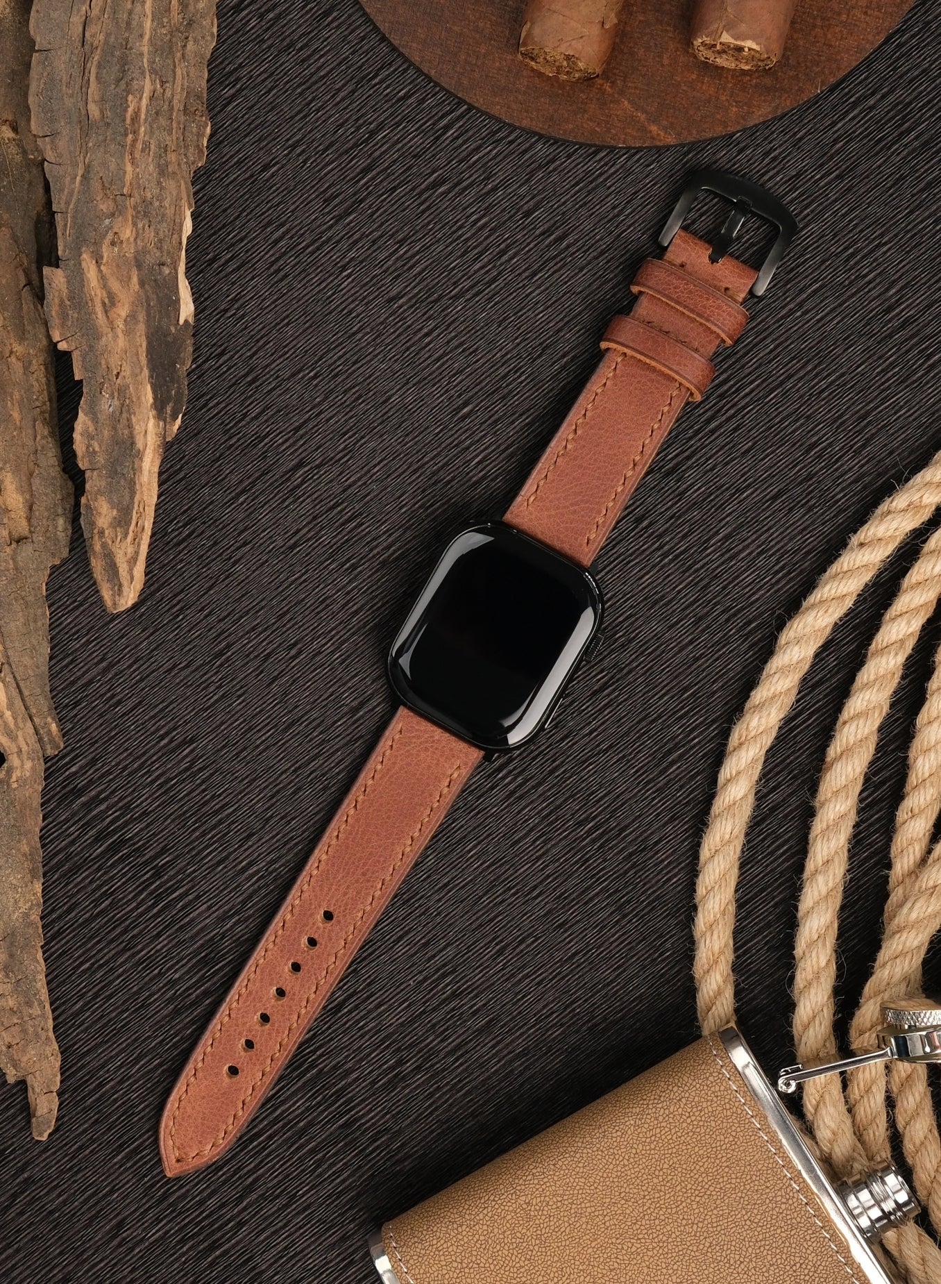 Apple Watch Tiana Leather Strap - Tan