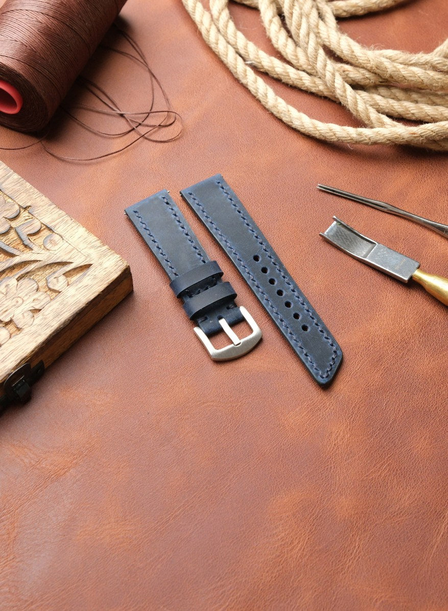 Samsung Watch Berdik Leather Strap - Blue