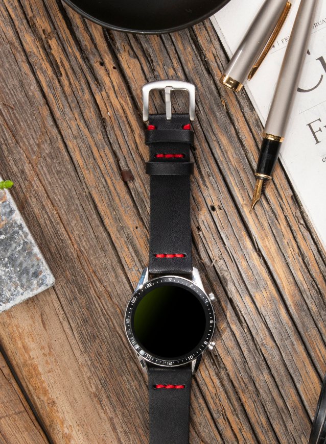 Garmin Watch Musap Leather Strap - Black