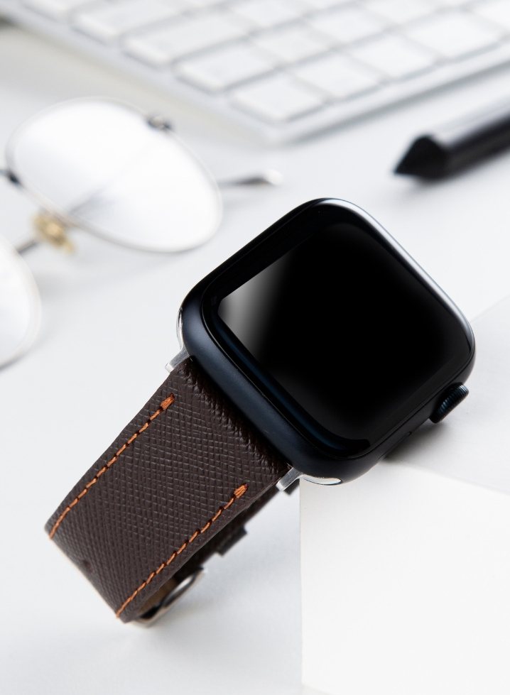 Apple Watch Saffiano Leather Strap - Brown