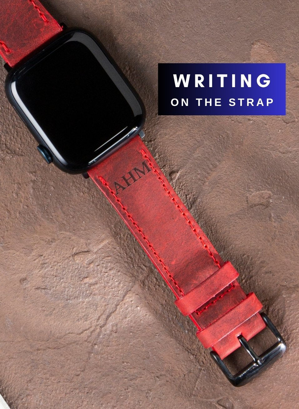 Apple Watch Crazy Leather Strap - Red