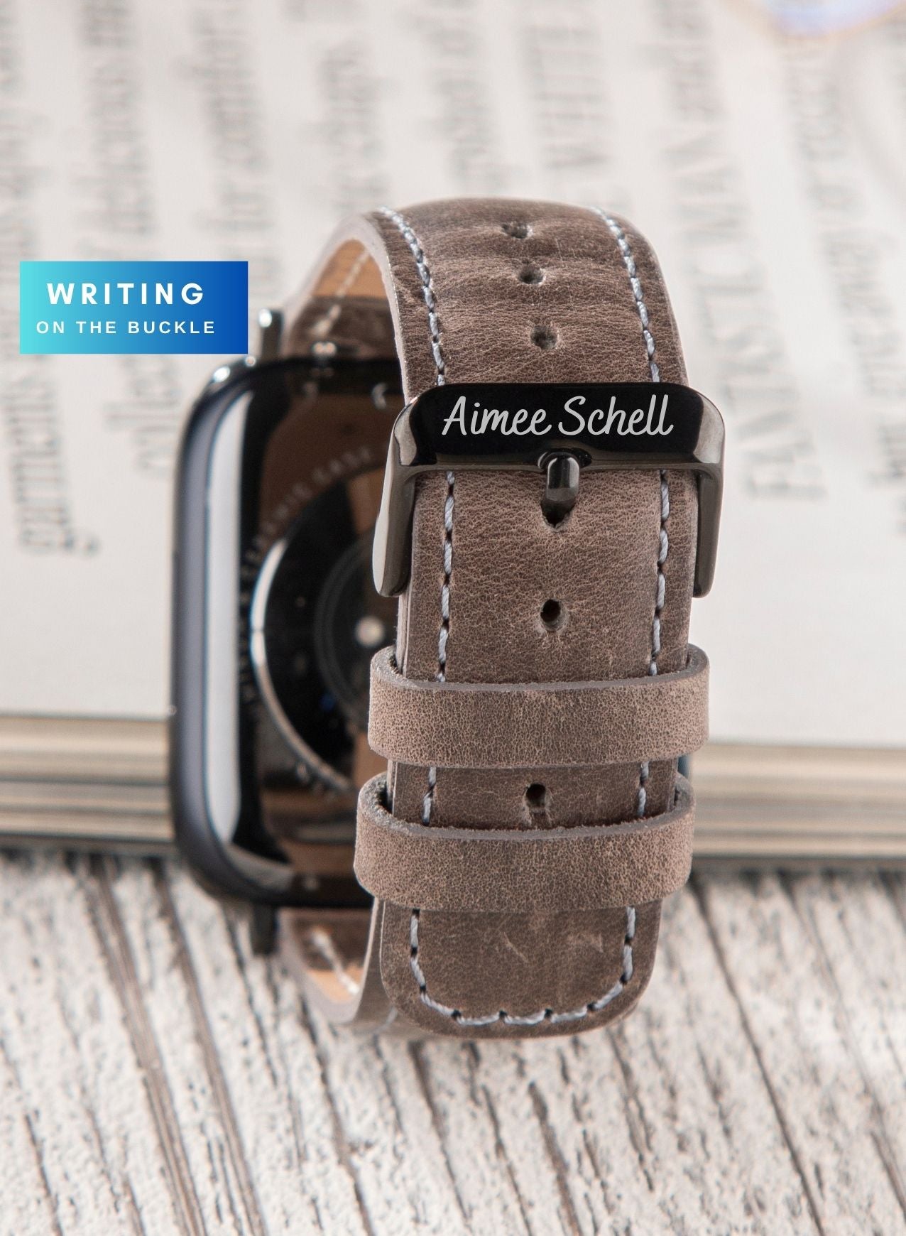 Apple Watch Fullup Leather Strap - Gray