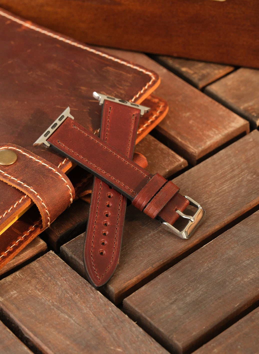 Apple Watch Buttero Leather Strap - Brown
