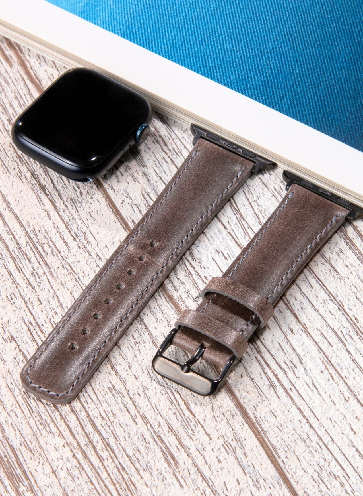 Apple Watch Fullup Leather Strap - Gray
