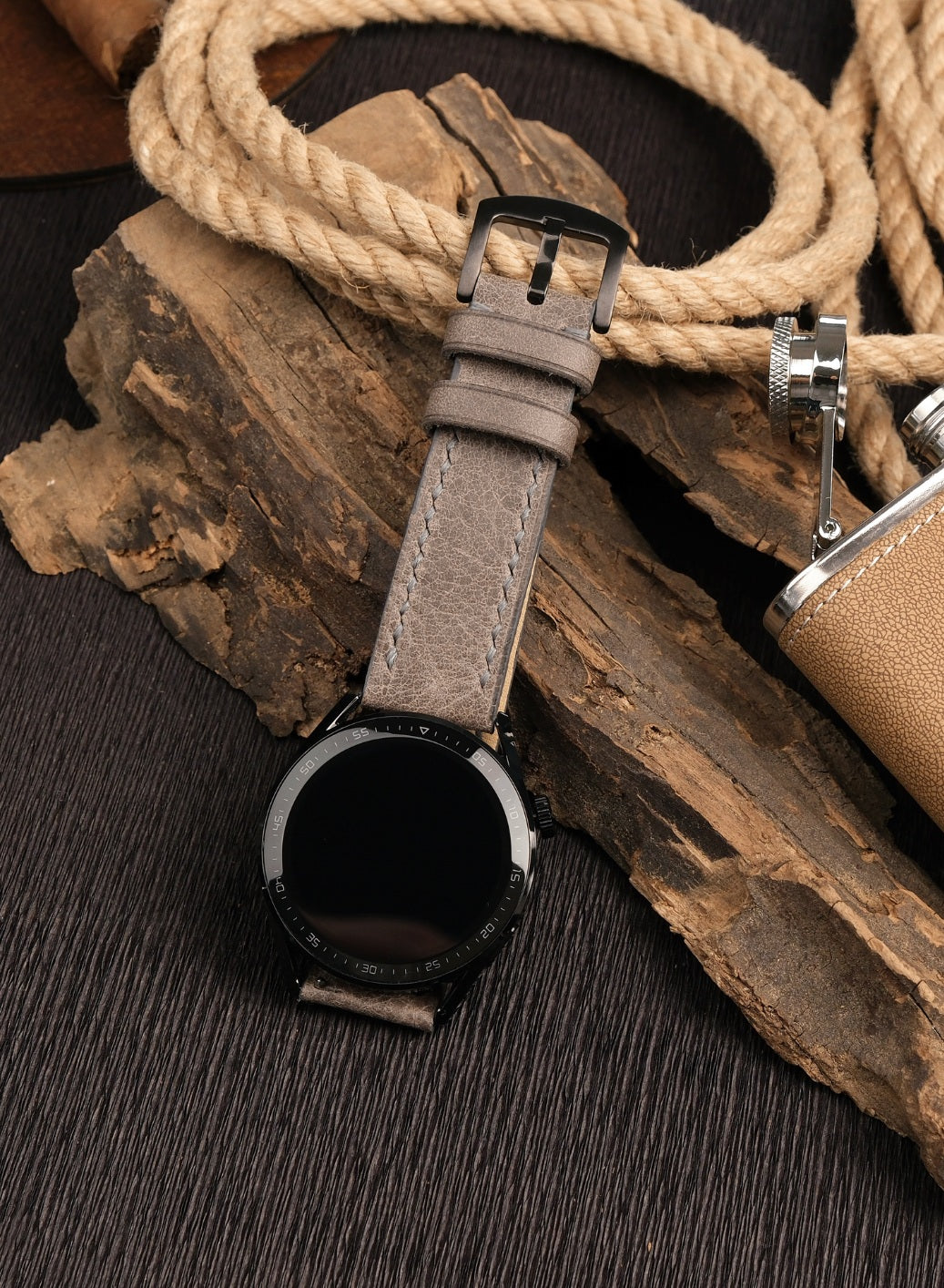 Garmin Watch Tiana Leather Strap - Gray