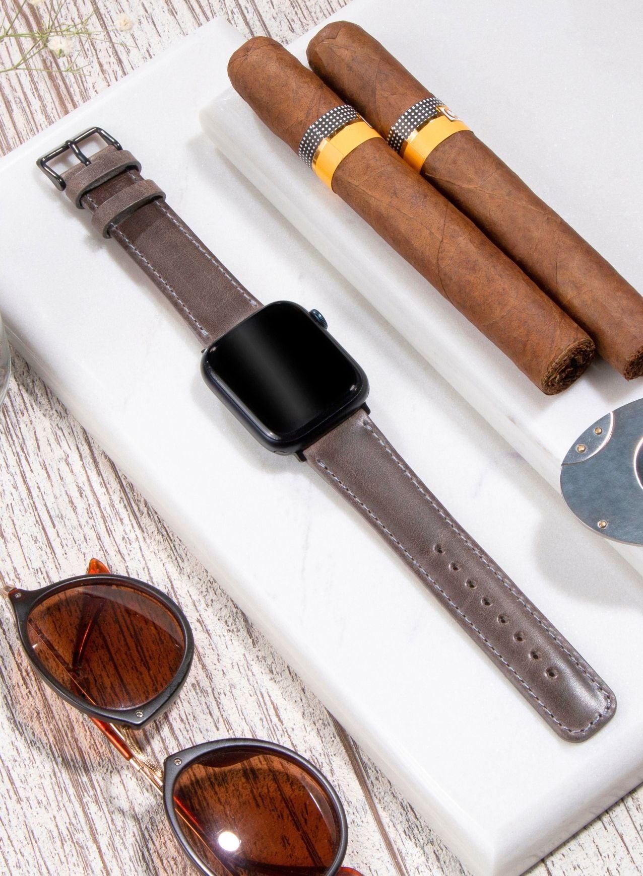 Apple Watch Fullup Leather Strap - Gray