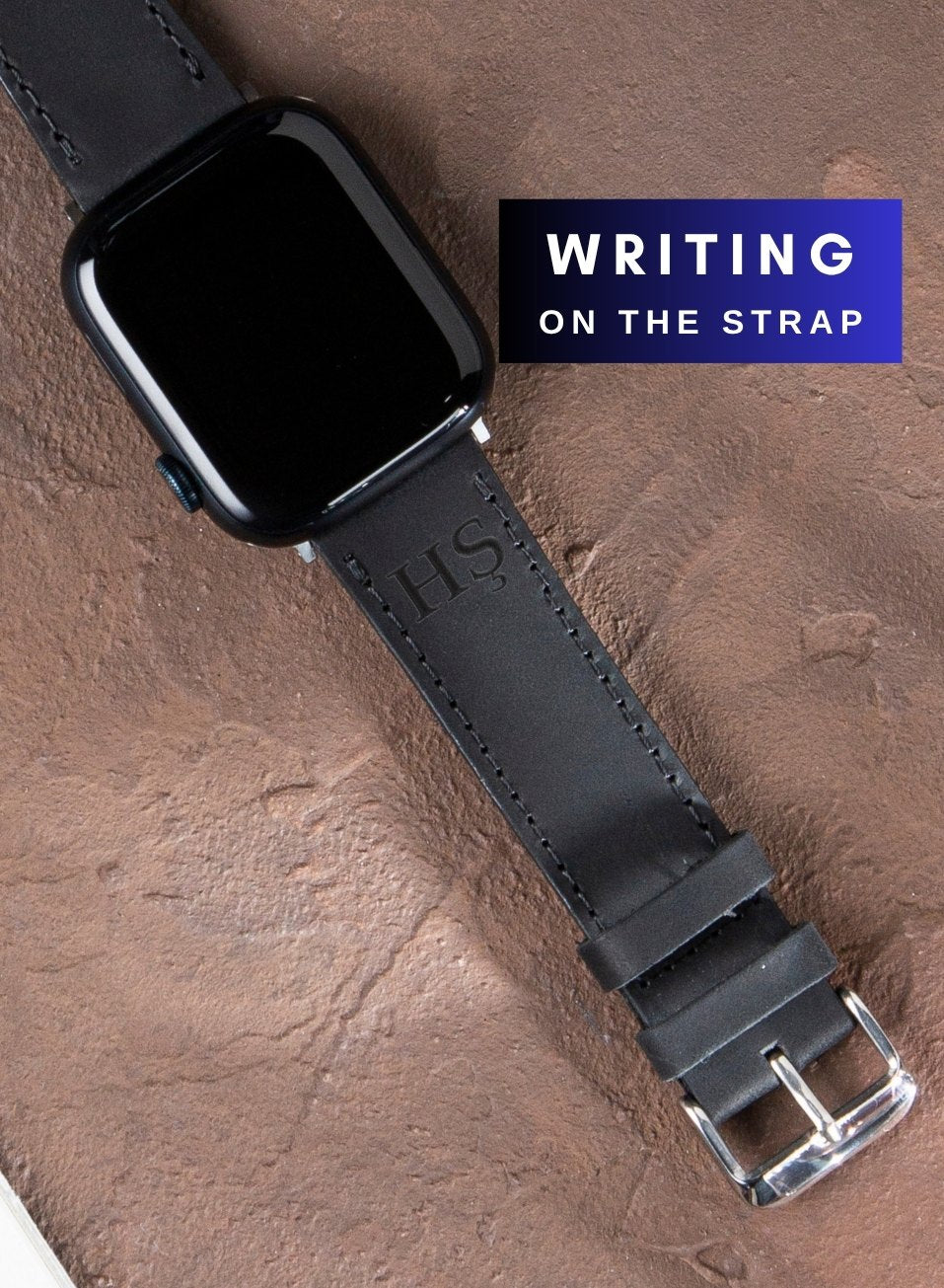 Apple Watch Crazy Leather Strap - Black