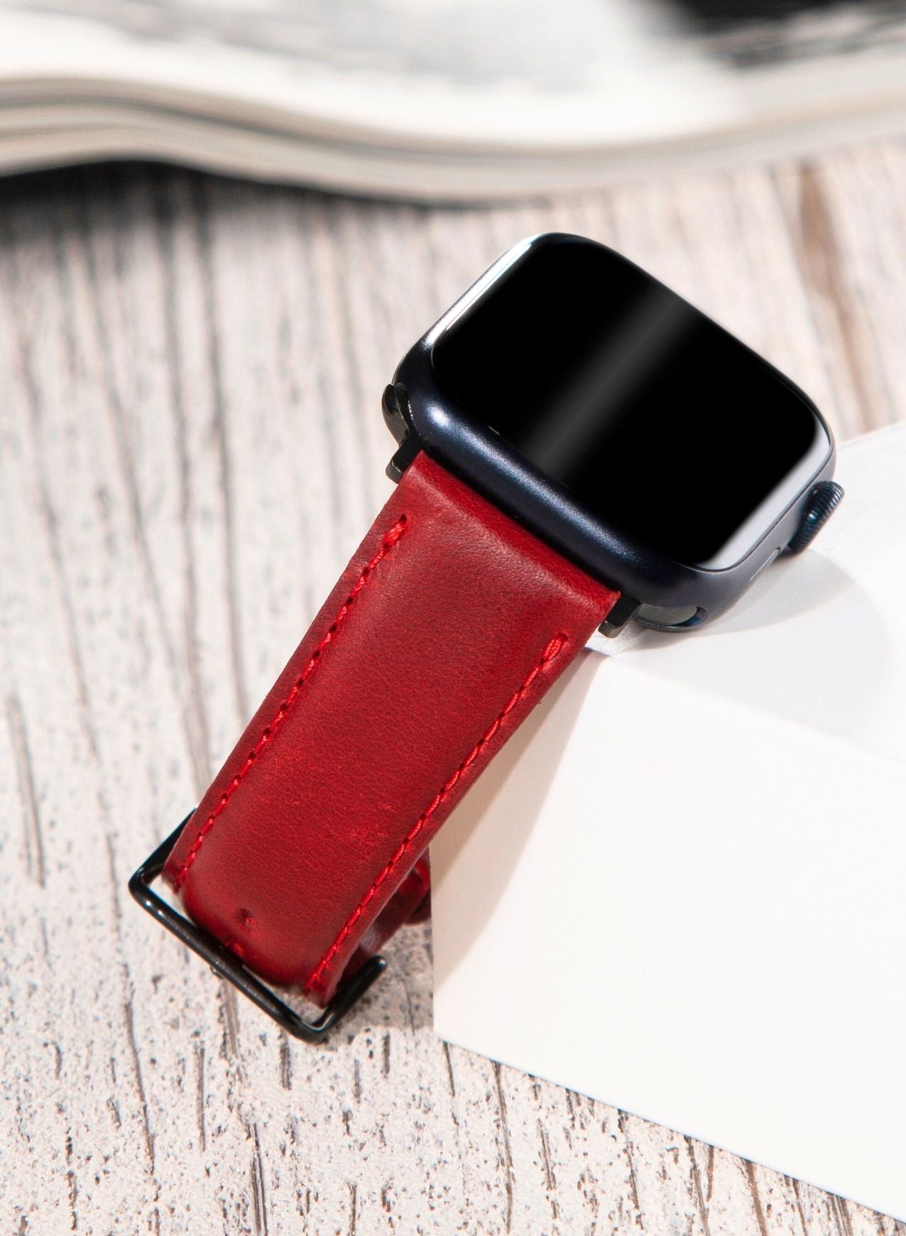 Apple Watch Fullup Leather Strap - Red