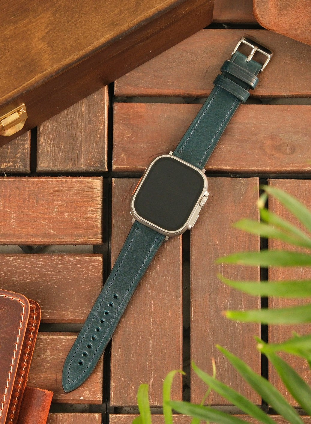 Apple Watch Buttero Leather Strap - Blue