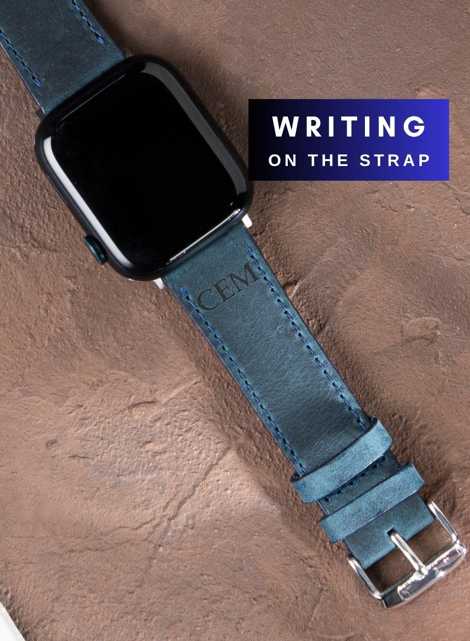 Apple Watch Crazy Leather Strap - Blue