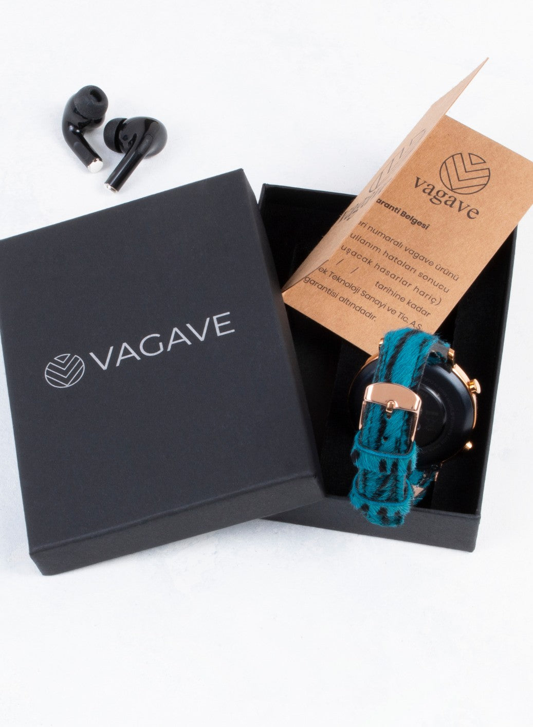 Classic Watch Vadiva Women Leather Strap - Blue Zebra