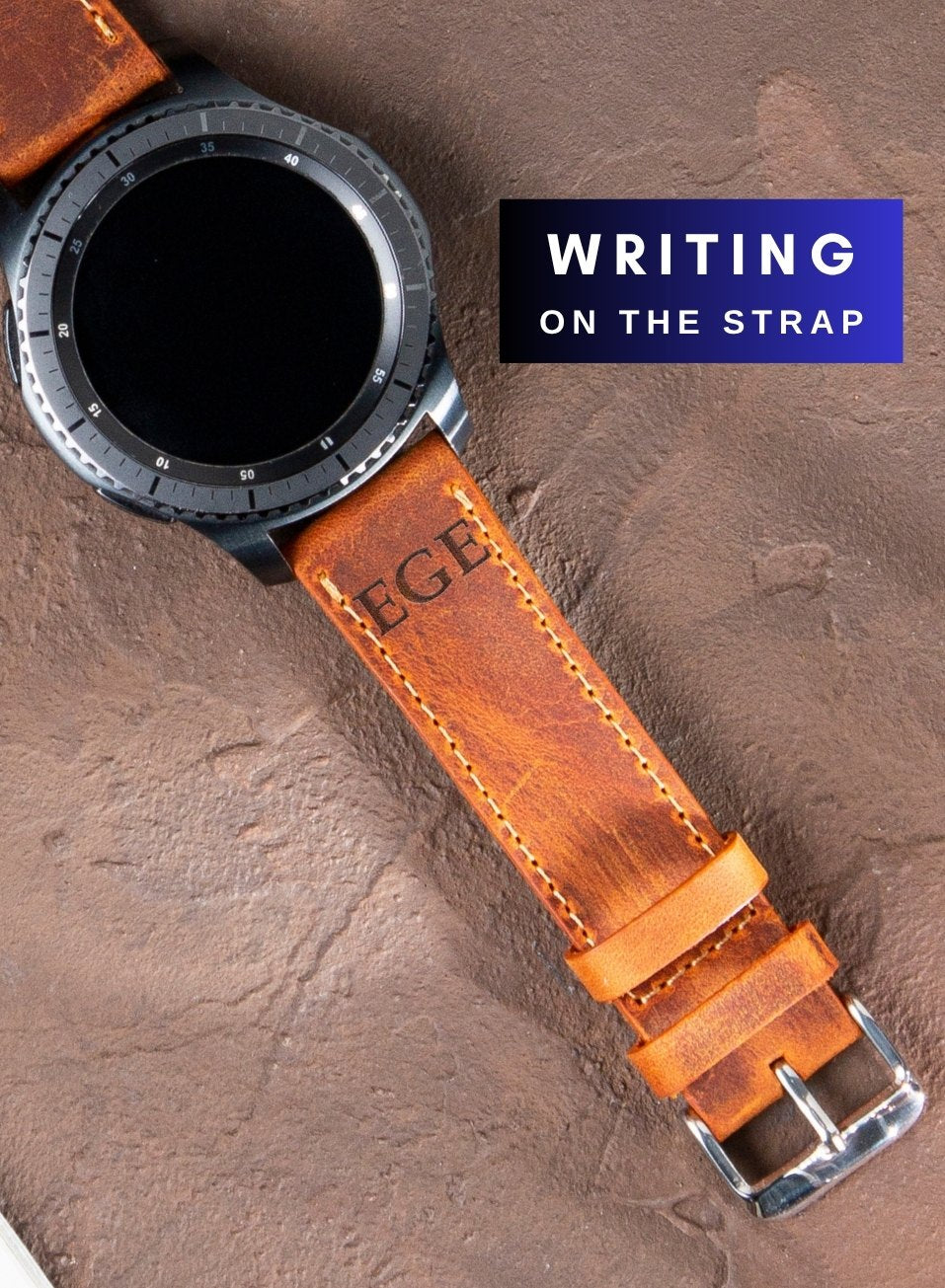 Classic Watch Crazy Leather Strap - Camel