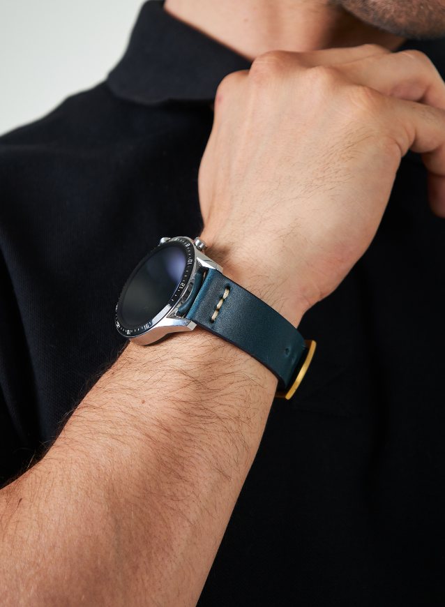 Samsung Watch Musap Leather Strap - Blue