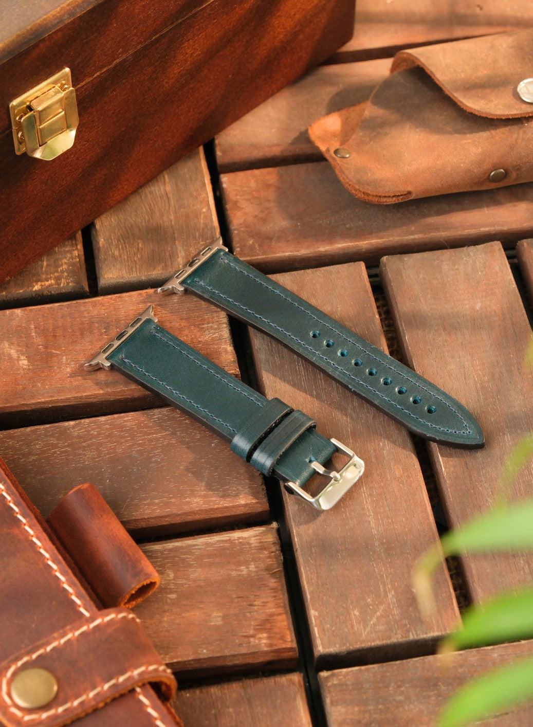 Apple Watch Buttero Leather Strap - Blue