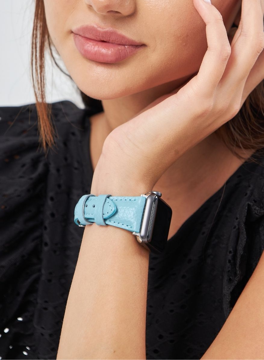 Apple Watch Pupi Leather Women Strap - Blue