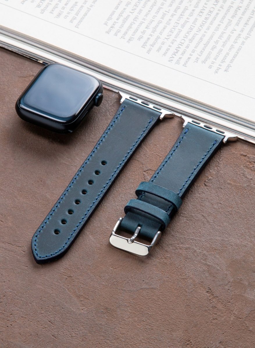 Apple Watch Crazy Leather Strap - Blue