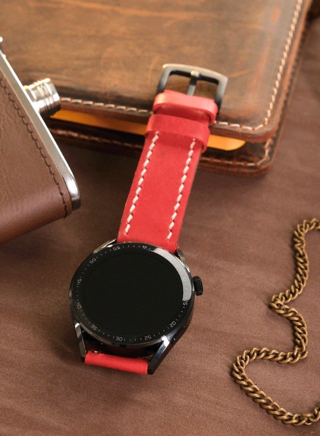 Samsung Watch Pueblo Leather Strap - Red