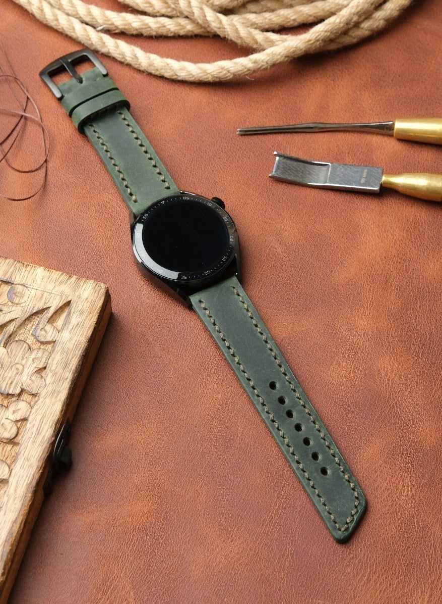 Classic Watch Berdik Leather Strap - Green