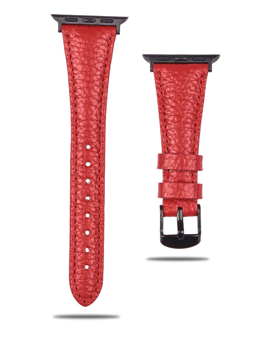 Apple Watch Pupi Leather Women Strap -Red