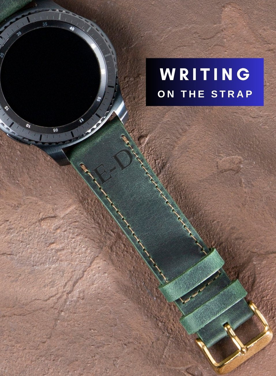 Garmin Watch Crazy Leather Strap - Green