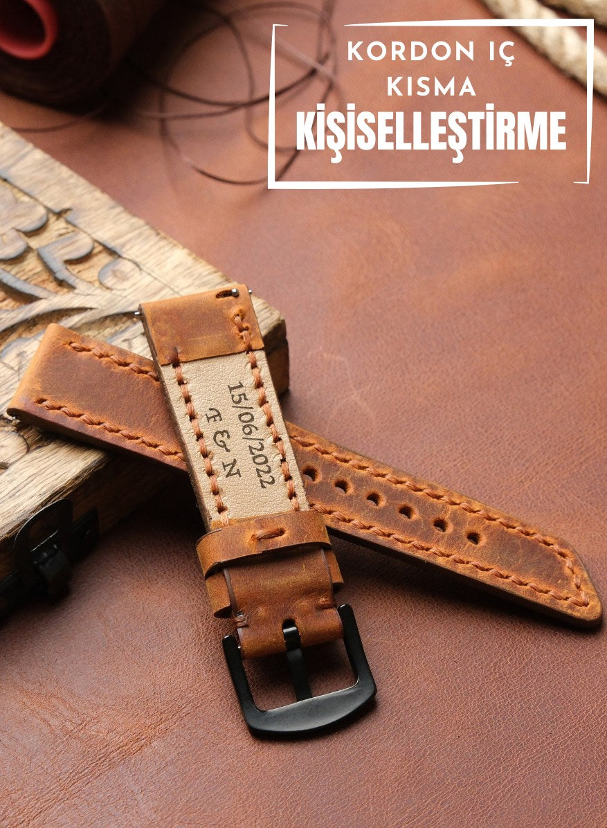 Samsung Watch Berdik Leather Strap - Camel